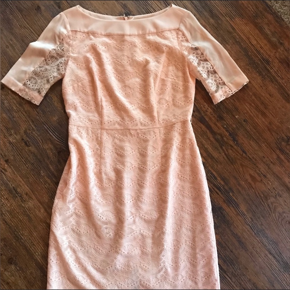 Antonio Melani Lace & Silk Sheath Dress